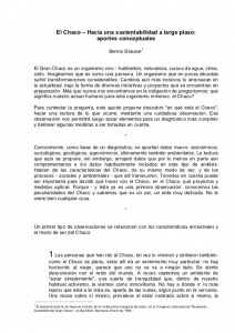 El Chaco – Hacia una sustentabilidad a largo plazo: aportes conceptuales